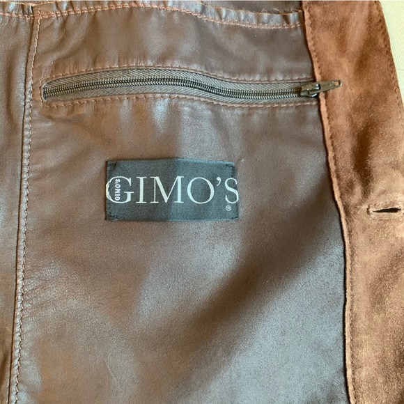 Gimo’s Suede Button Front Shacket Shirt Jacket EU 50 US 40 Mens L Leather Italy - Picture 15 of 16